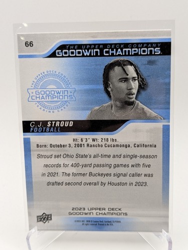 2023 Goodwin Champions C.J. Stroud RC Base Rookie Card #66 - Picture 2 of 2