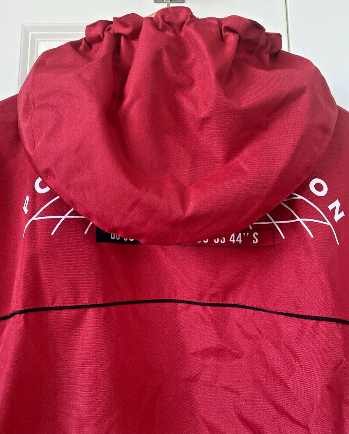 Compagnie Du Ponant 88 Parka Ski Jacket Coat Full Zip Men's M Red Hood image 4