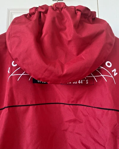 Compagnie Du Ponant 88 Parka Ski Jacket Coat Full Zip Men's M Red Hood image 4
