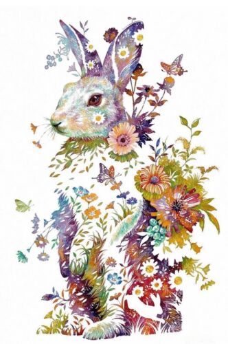 BLUMENHASE KREUZSTICHKARTE