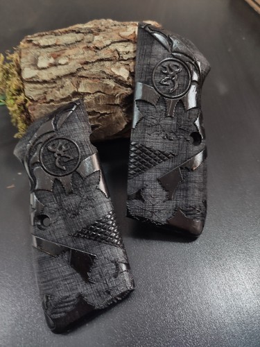 ZIB GRIPS Browning HP 14 impugnature fatte a mano in legno impugnature Ars.020 - Foto 3 di 9