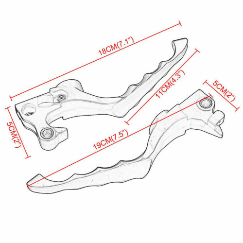 Motorcycle Decal Chrome Brake Clutch Lever For Harley XR XL1200 Sportster 04-15 - Picture 3 of 6