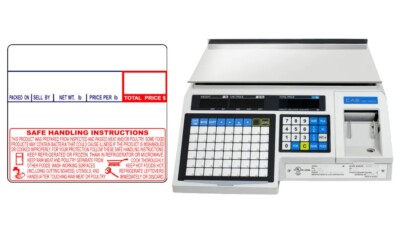 New CAS LP-1000N Label Printing Scale - Free Shipping + Case of 8030 Labels!
