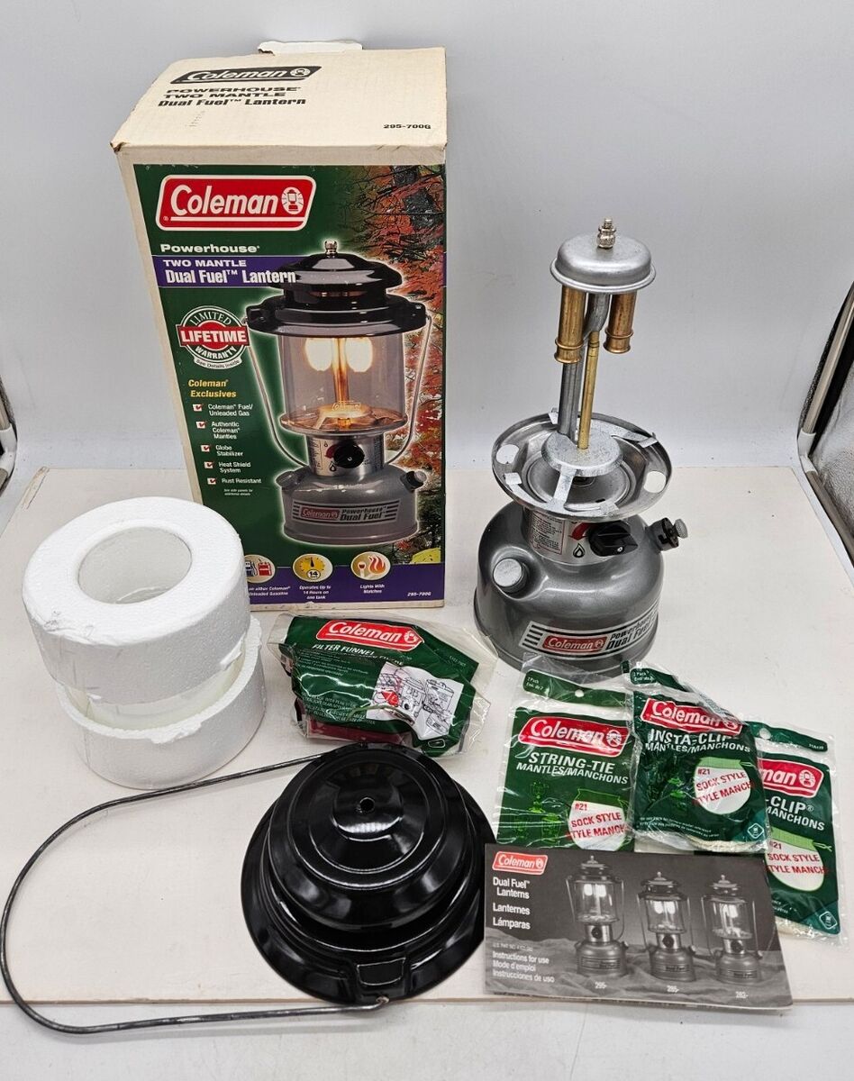 豪奢な Coleman Old New 295-700T # Lantern Fuel Dual Powerhouse ホワイトガソリンランタン