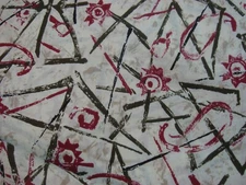 Vtg 2+ yd Peter Pan FABRIC 80s Abstract Paisley Quilt Craft 60" x 78" BTP