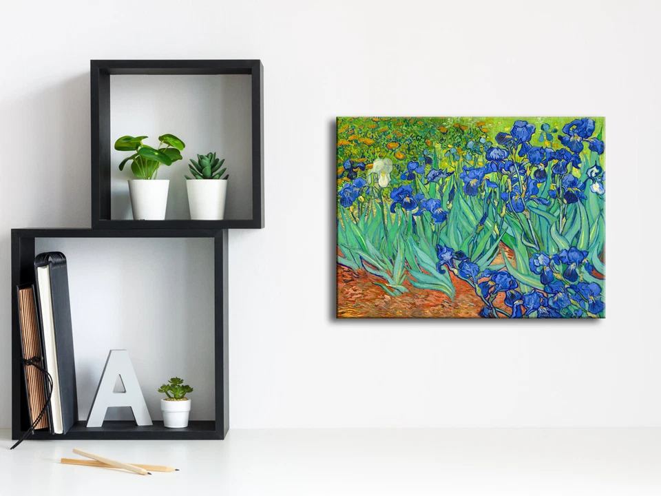 Irises by Van Gogh Fine Art Painting Reproduction Canvas Print Picture Framed - Image 4 of 4