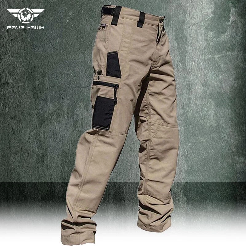 Pantalones Cargo Con Múltiples Bolsillos Para Hombre Ropa De Trabajo  Táctica Men