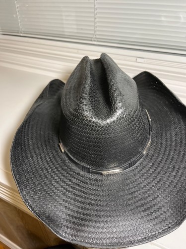 Cowboyhut Scala Unisex schwarz Stroh