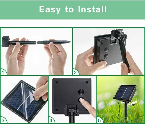 Warm White Solar Net Lights Outdoor Garden Fairy Lights 3.6M X 1.2M Outside - Picture 5 of 5