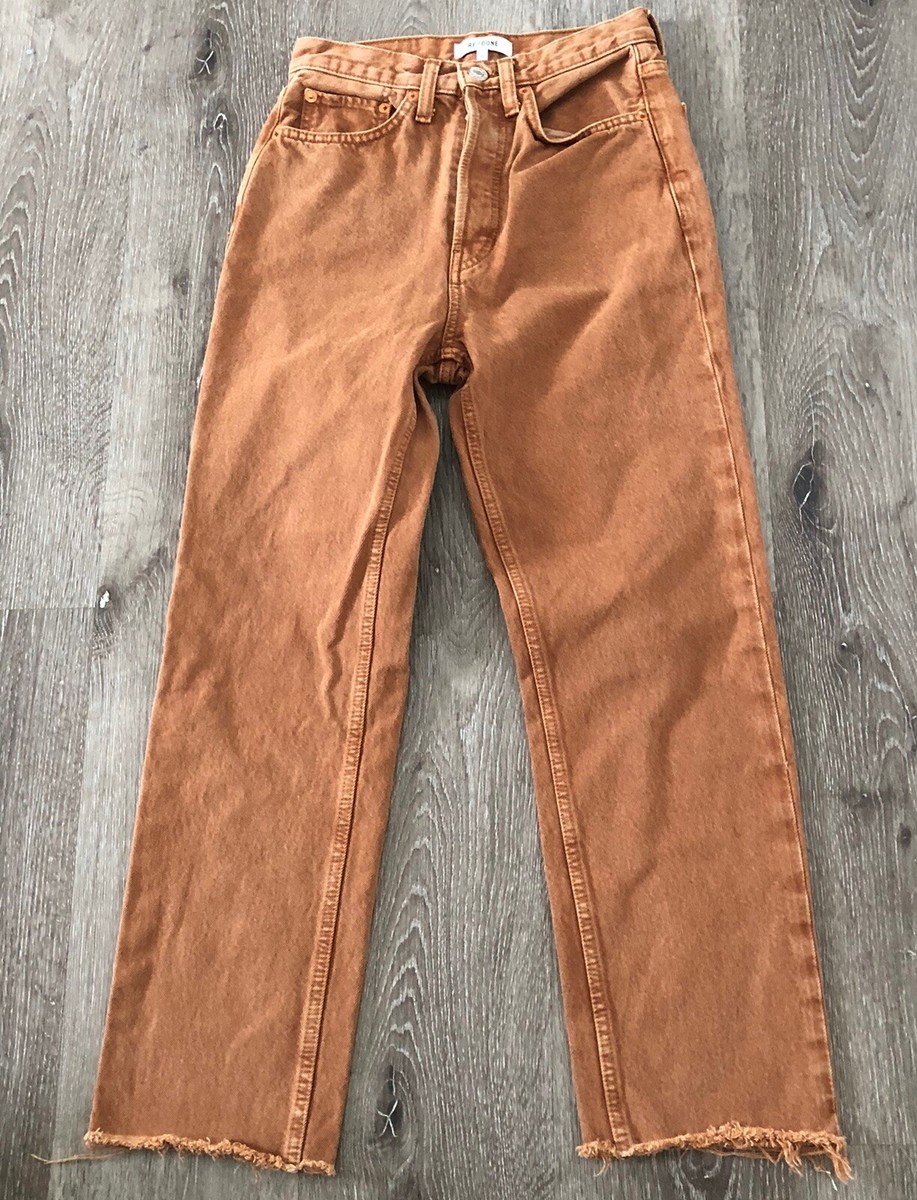RE/DONE Jeans Womens 25 Ultra High Rise Stove Pipe Washed 70 RE/DONE Jeans Womens 25 Ultra High Rise Stove Pipe Washed 70