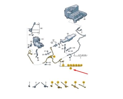 NEU AUDI A4 B9 REDUZIERUNGSMITTELTANK ÜBERTRAGUNGSLEITUNG 8W0131960D ORIGINAL