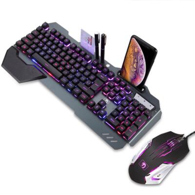 Mechanical feel Gaming Keyboard, RGB Backlit Modes Waterproof Wired Keyboard