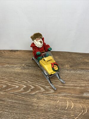 Santa Claus Snow Mobile Clothique Possible Dream Speeding Thru Xmas 15087 Buery