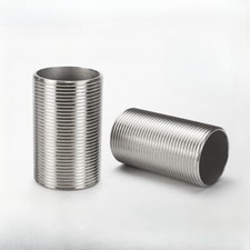 STAINLESS STEEL RUNNING NIPPLE BSP LONG 50-150MM THREADED PIPE FITTING PLUMBING