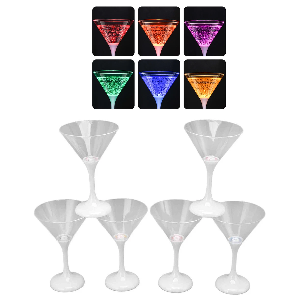 Led sale martini glasses