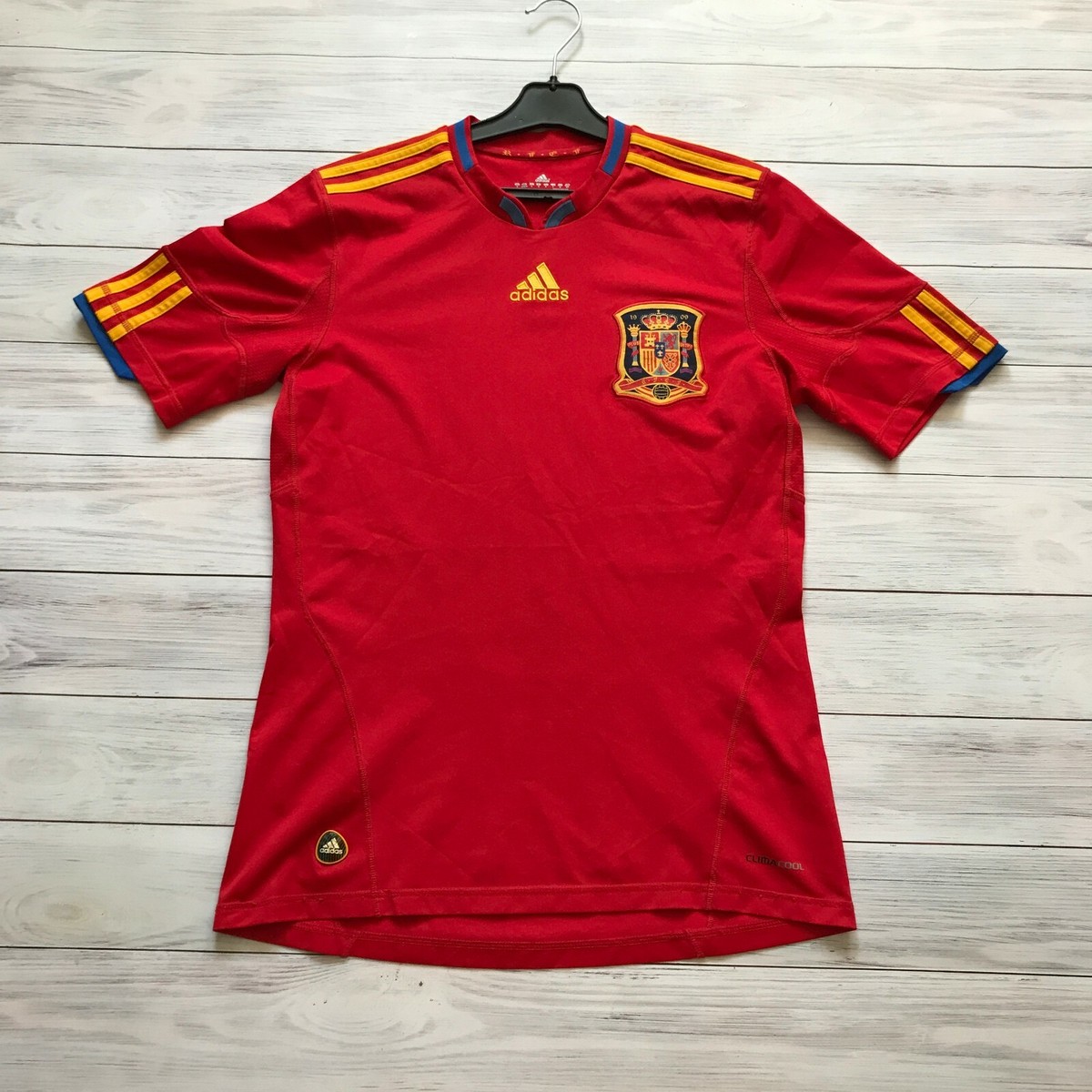 Spain 2009 - 2010 Home football shirt jersey Adidas size S | eBay