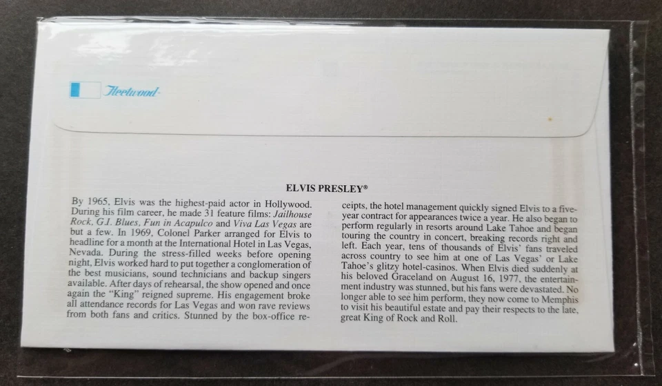 [SJ] USA Elvis Presley Celebration 1993 Artist Singer Famous Music Superstar FDC - Image 2 of 4