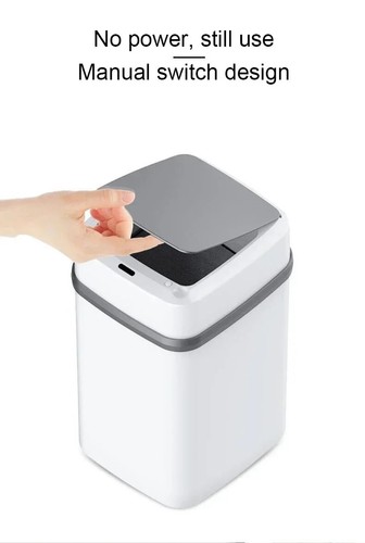 Kitchen Trash Bin 13L Bathroom Touch Trash Can In The Toilet Smart Garbage - Picture 9 of 24