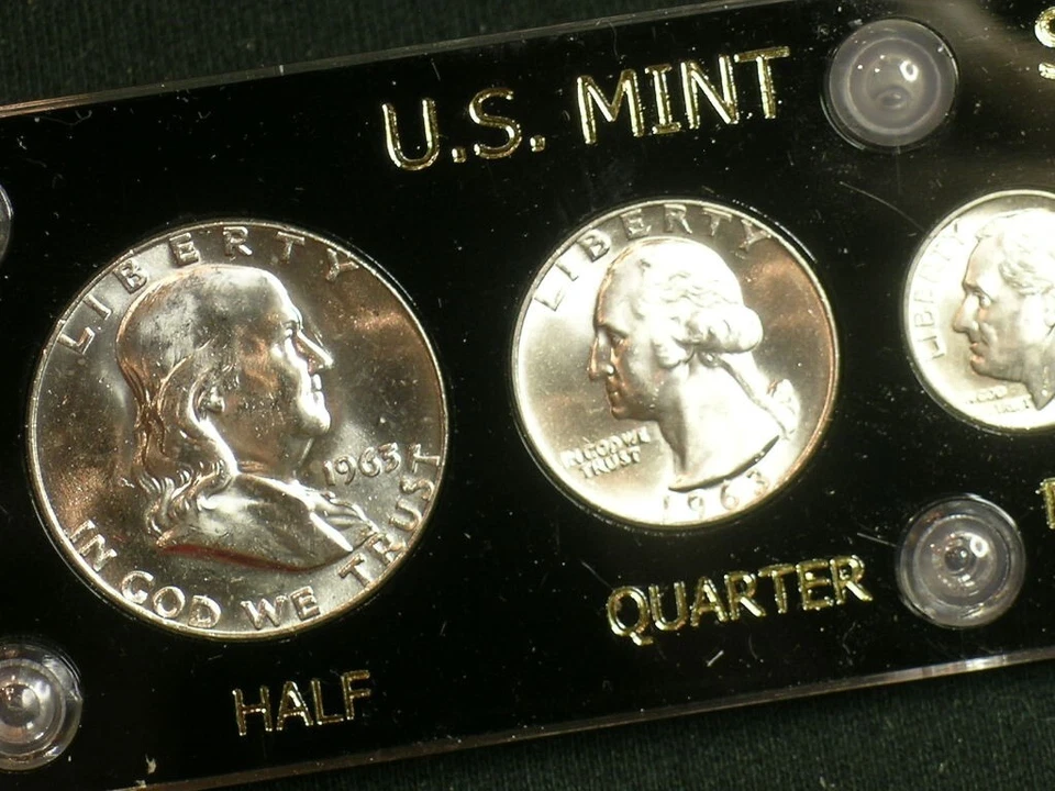 1963-D Brilliant Uncirculated Coin Year Set  - Capital Holder   Denver Mint - Image 3 of 4