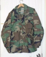 Military  Weather Woodland Camouflage Parka Jacket Coat sz Med /reg