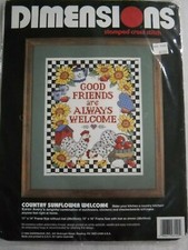 Country Sunflower Welcome Stamped Cross Stitch Kit by Dimensions 3140