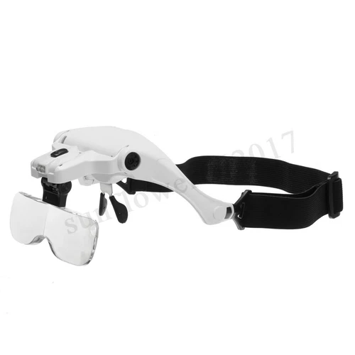 Adjustable Head Magnifier LED Light Lightweight Magnifying Glass 5 Lens Tool AU - Picture 6 of 19