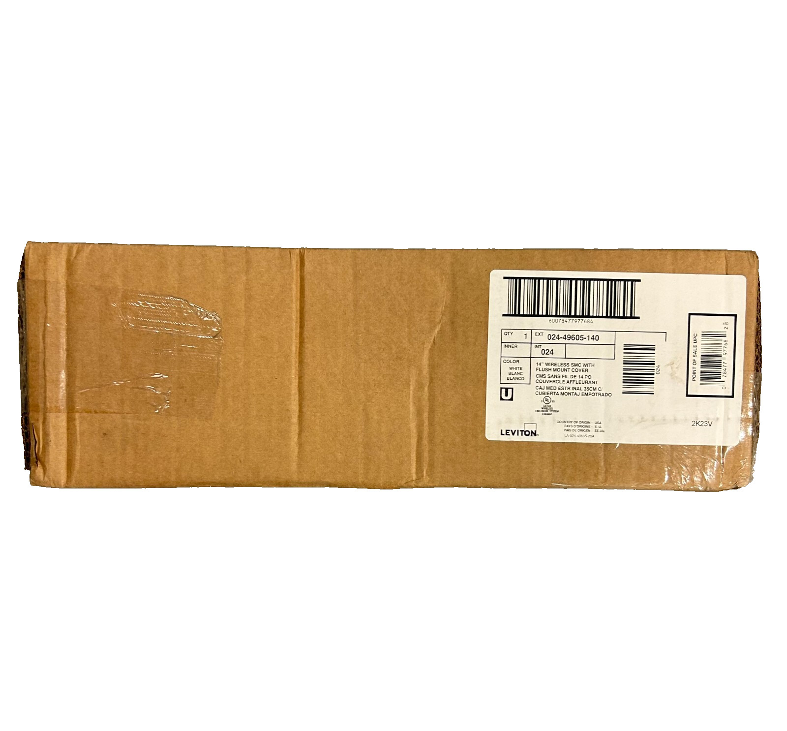 Leviton 49605-140 14" Wireless SMC w/ Flush Mount Cover