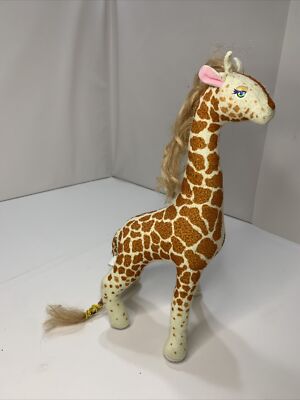 Mattel Animal Lovin' Barbie's Ginger The Giraffe Plush Toy 12” Blue