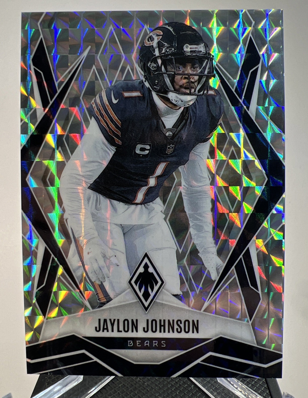 2025 Panini Phoenix #45 Jaylon Johnson Ash Pyramids Prizm #/85 Chicago Bears 🐻