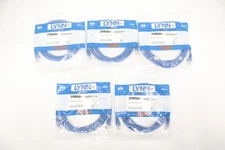 Lot of 5 Lynn Electronics ECAT5-4PR-10BLB Blue Copper 10-Ft Booted Patch Cables