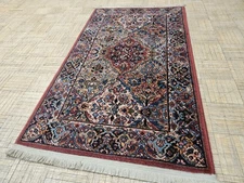 2.2x4 KARASTAN MULTICOLOR PANEL KIRMAN ORIGINAL 700 717 100% WOOL RUG - MINT