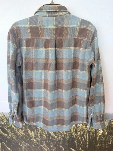 Matix Plaid Flannel Snap Button Shacket, Mens Size Large, Y2K, Grunge image 3