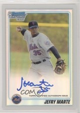 2010 Bowman Chrome Prospects Refractor 495/500 Jefry Marte #BCP112 Auto 1t4