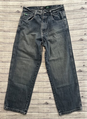 VTG Southpole Mens Baggy Denim Jean Sz 32 Blue Wide Leg Green Tag Skater Hip Hop - Picture 3 of 20