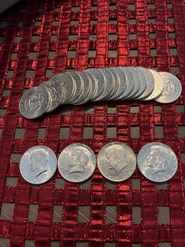 1964 P Kennedy 90% Silver Half Dollar Roll of 20 Coins Choice To GEM BU