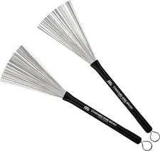 Meinl Stick & Brush Standard Drum Brushes Pair  Metal Wires with Retractable