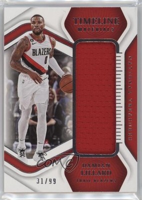 2022-23 Panini National Treasures Timeline Materials 31/99 Damian Lillard 1ib5