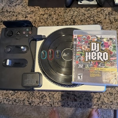 DJ Hero Bundle - Sony PS3 PlayStation 3 With Dongle and Game Tested & Working