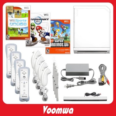 Nintendo Wii Console | Plays GameCube | Pick 1-4 Remotes Wii Sports Mario & More