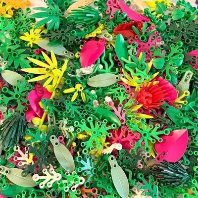 Lego Bulk Plant Foliage 100 Pieces Botanical Leaves Palms Seaweed Bushes Trees