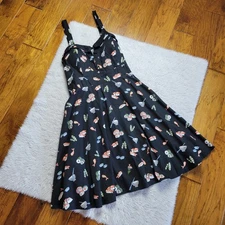 Eva Rose Fit & Flare Rockabilly Pinup Sushi Dress Women's Large? 