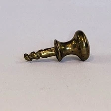 Small cast brass knob cupboard drawer door pull antique restoration bureau 9mm.
