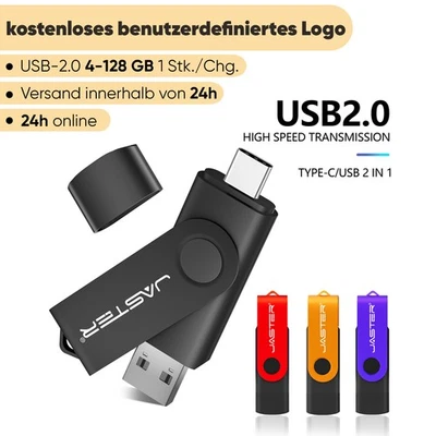 JASTER TYPE-C USB Flash-Laufwerk 128 GB 2 in 1 OTG Micro USB-C 32GB USB-Sticks 16GB 4GB