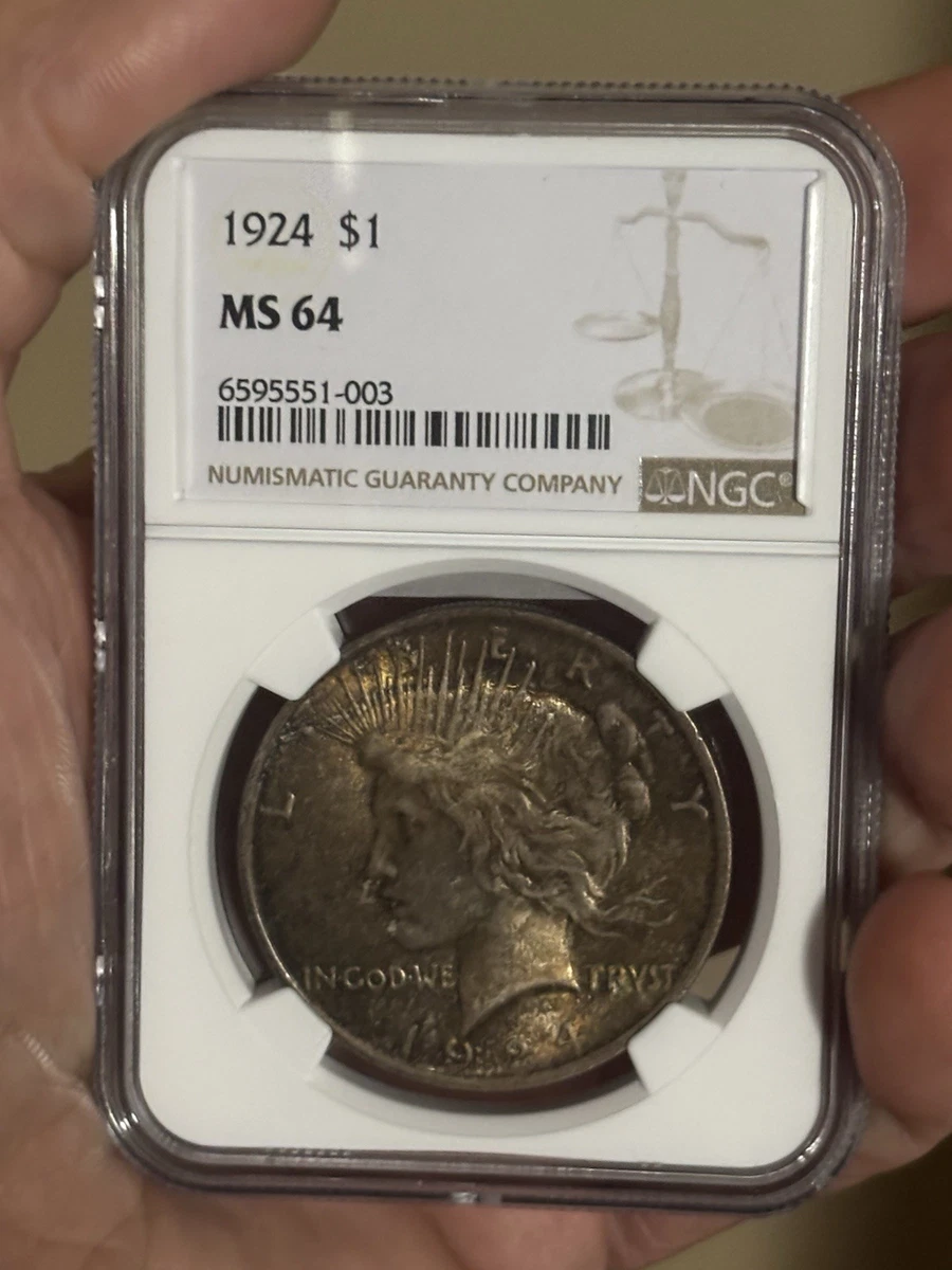MS 64 Graded 1924 Year Peace Dollars (1921-1935) for sale | eBay