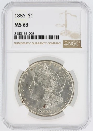1886 Morgan Silver Dollar NGC MS63 S$1 Philadelphia Minted No Reserve