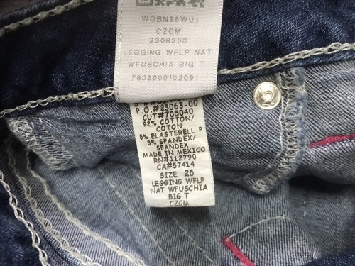 True Religion Jeans Women's Size 25 Stretch 5 Pocket Button Flap Back Pockets - Picture 6 of 10