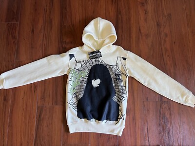 Men hoodie Cream Off white Color by  Only Yourself  Designer Vaulted S New Limit