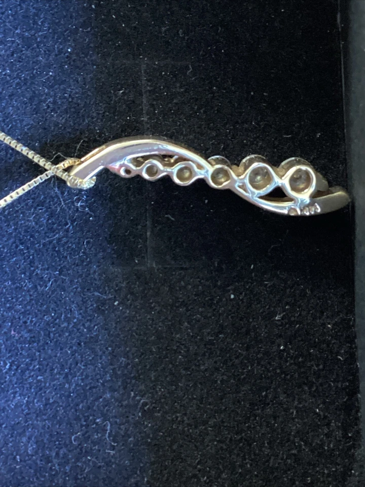 REBAJADO!!! Collar de diamantes de 14k con cadena de oro de 14k Foto 3 de 4