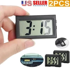 2X Mini Digital LCD Table Auto Car Dashboard Desk Date Time Calendar Small Clock