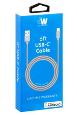 JW, Just Wireless, Nylon Braided 6 Feet USB-C...